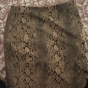 Elegant Snake Print Skirt